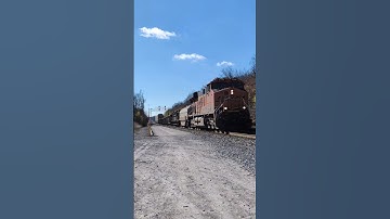 BNSF Leads NS 376 Through North Wye w/ Mid DPU. #railroad #norfolksouthern #train #bnsf