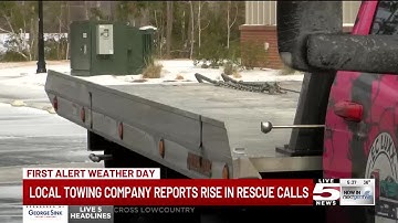 VIDEO: Local towing company reports rise in rescue calls