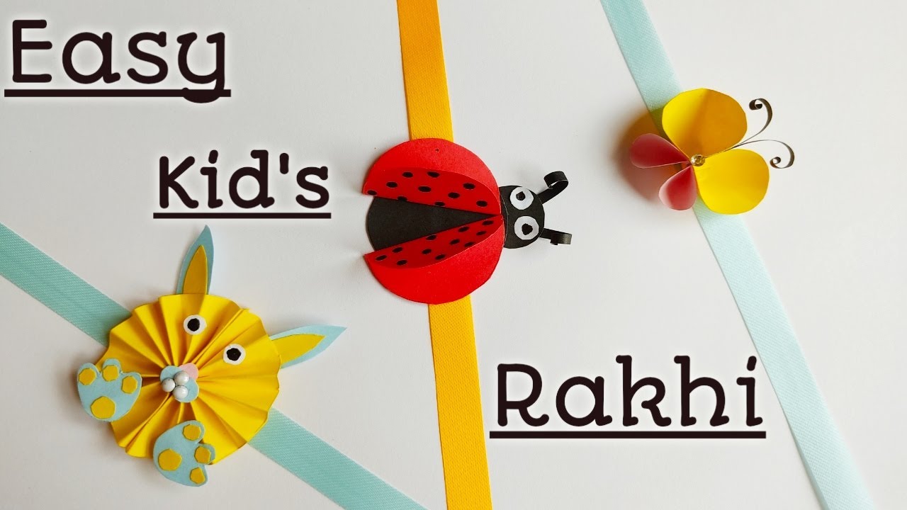 Simple Paper Rakhee How to make kid's Rakhi/lockdown Rakhi Making/How To Make Rakhi At Home ...