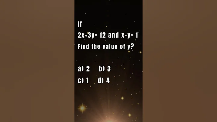 Can You Solve This System of Equations?