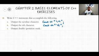 BASIC ELEMENTS OF C++ Exercises 2 Question 18 D S Malik C++ Programming Edition 5