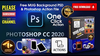 Free MUG Design Template PSD || One Click Action || PHOTOSHOP CC 2020 || Free Download screenshot 4