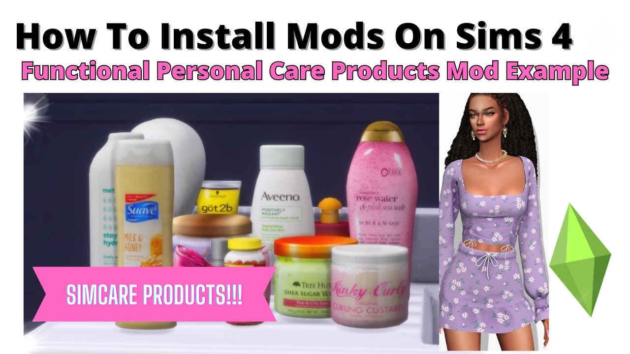 How To Install Functional Care Products Mod For Sims 4 | 2023 - YouTube