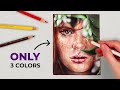 Drawing EVERY Skin Tone with ONLY 3 COLORS *5 Colored Pencils*