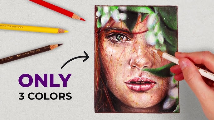 Drawing Skin with ONLY 5 Colored Pencils 