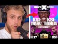 Jake Paul Reacts To KSI Fighting Twice In One Night