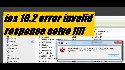 How to solve iPhone could not connect / invalid response with iTunes after iOS 10.2 update 2016