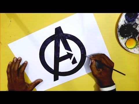 How to draw the Avengers logo #3