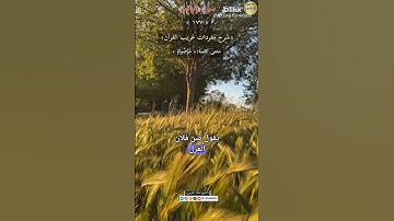 معنى كلمة:(موضونة)١٧٧-شرح مفردات غريب القرآن ،سورة الواقعة، الشيخ خالد الحرمي.