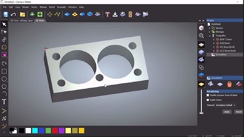 Carveco Maker, CAD drawing tools & toolpaths for precision machining operation.