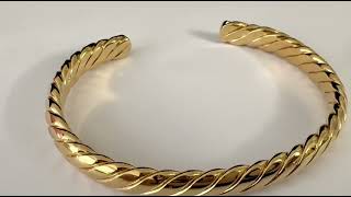 Govdeals Beautiful, 24K Gold, 2 12, Large Open End Braide