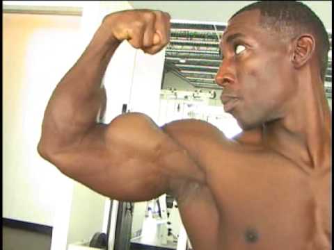 muscular endurance Bodybuilder Marshall Hobbs peaked biceps