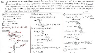 Example no. 1 Numericals on Centrifugal Pump, #mumbaiuniversityexamnews #mechanicalengineering #DG
