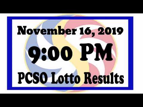 PCSO Lotto Result Today 9PM Draw (November 16, 2019 Saturday)