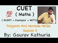 AOD MCQs | Tangents And Normals MCQs | CBSE | CUET Domain Maths MCQ | JEE MAINS | Practice Session 5