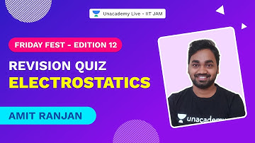 IIT JAM 2022 ||Revision Quiz ||Electrostatics ||Amit Ranjan || Physics || Unacademy IIT JAM