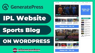 How to Create IPL Blog Website | Sports Blog Website using WordPress