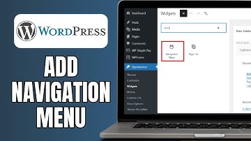 How To Add Navigation Menu In WordPress