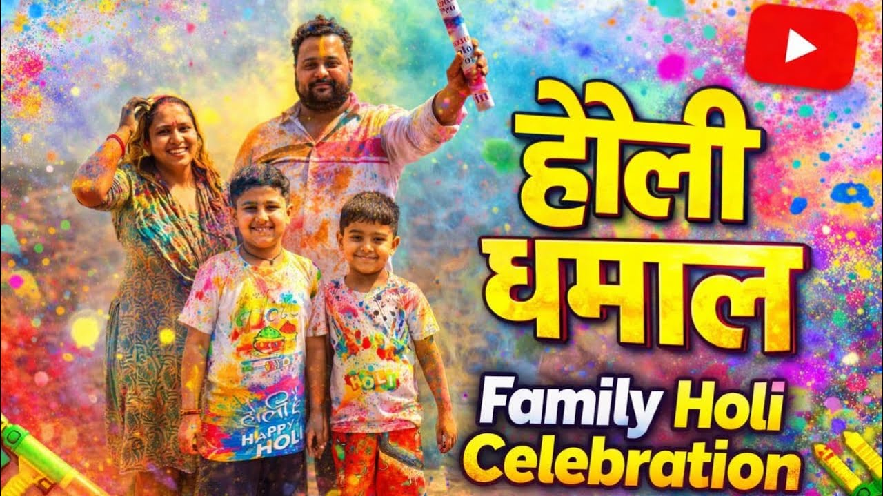 होली पर किया जम के धमाल 🫟🔫🎨🎭#Tarunjyoti #vlogs #subscribemychannel 