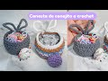 🧺Canasta de conejo tejida a CROCHET, Paso a paso 🧶Alfiletero tejido CROCHET rabbit basket