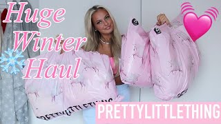 *HUGE* Winter PRETTY LITTLE THING Try On Haul❄️ ~ Ski Wear, Party Outfits + More!❤️‍🔥