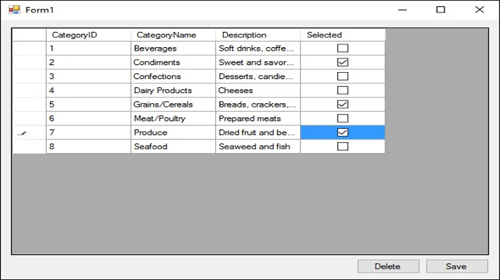 C# Tutorial - Delete multiple Rows from DataGridView based on CheckBox selection | FoxLearn