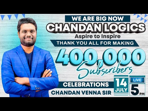 ?LIVE?Celebrations  4,00,000 Subscribers For Chandan Logics Thank You All For Your Love And Support
