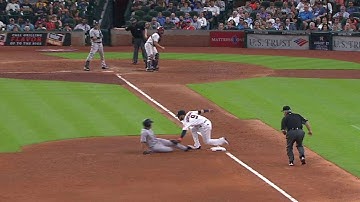 NYY@HOU: Gattis catches Ellsbury stealing third