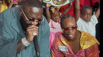 Claressa Shields & Rick Ross RING WALK vs Lani Daniels gets crowd LIT in Detroit