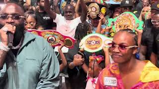 Claressa Shields & Rick Ross RINGWALK vs Lani Daniels gets crowd LIT in Detroit