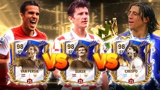 COMPARING ICON SUKER, VAN PERSIE AND CRESPO IN H2H AT MAX LEVEL IN FC MOBILE