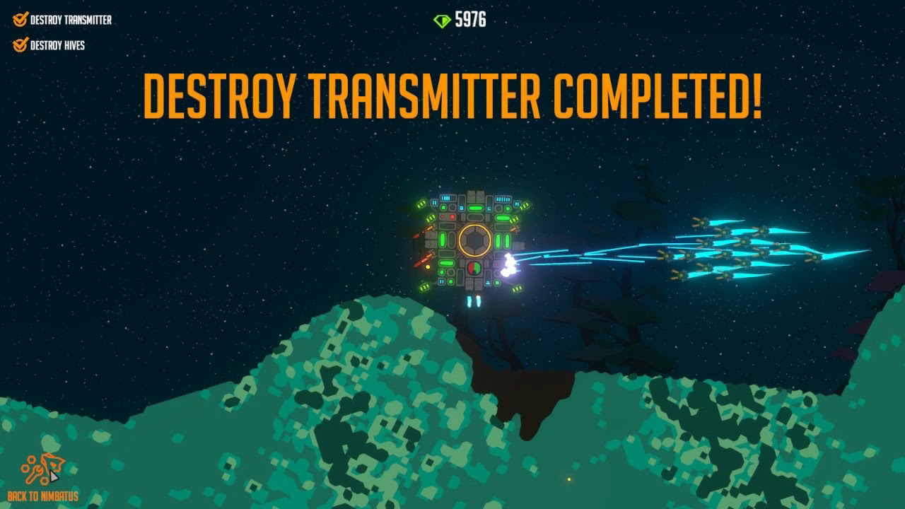 Nimbatus mass mining, bullet hell guns and shoping