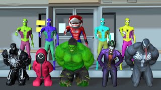 Siêu nhân người nhện rescue 5 superheroes vs shark spider man roblox vs big hulk vs venom 3 vs joker