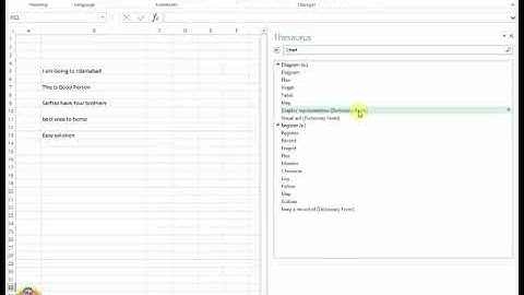 How To Use Thesaurus in MS Excel 2013 Tutorial p146 Urdu Hindi