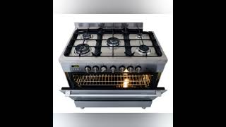 5 Burners gas range with electric oven