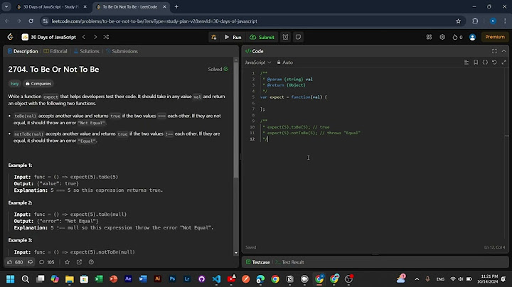 JavaScript Leetcode day 4: To Be Or Not To Be