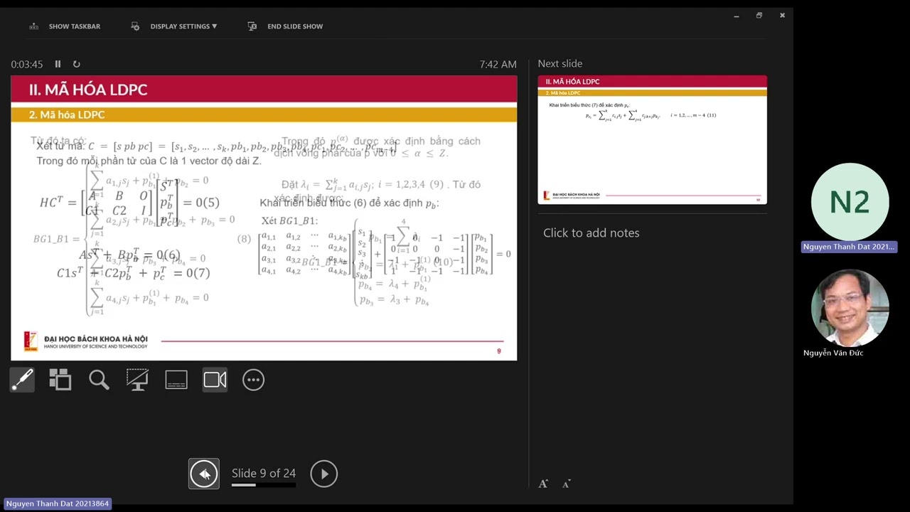 LDPC part 2 - Student project by Nguyen Thanh Dat 20251