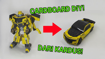 Cardboard Diy Bumblebee Transformers The Last Knight - Dari Kardus Bisa Berubah