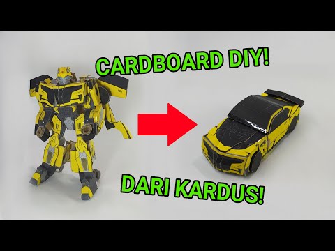 Cardboard Diy Bumblebee Transformers The Last Knight - Dari Kardus Bisa Berubah