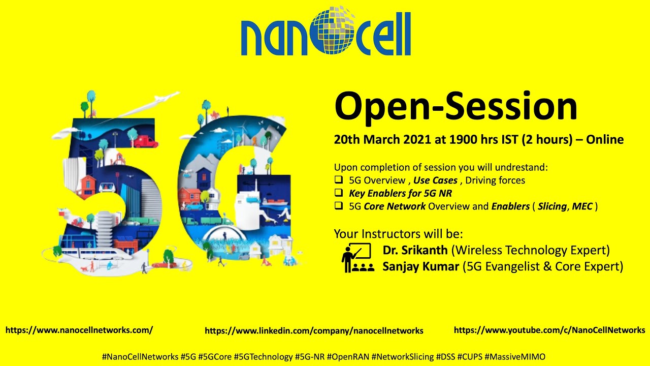 5G Open Session Overview | 5G | 5g NR | 5G Core  | 5G Core Network Architecture | MEC | Slicing