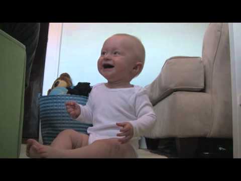 9-month-old baby Micah (from "Baby Laughing Hysterically at Ripping Paper") laughs at daddy playing with the laundry basket. Check out the other "Baby Laughing Hysterically" videos of my son on my channel! brubearbaby@gmail.com