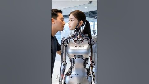 Guy Tries Out the Newest Girlfriend Robot at the Expo.