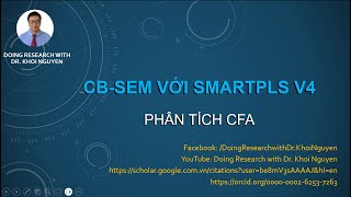 Phân tích CFA (CFA analysis with CB-SEM on SmartPLS v4)