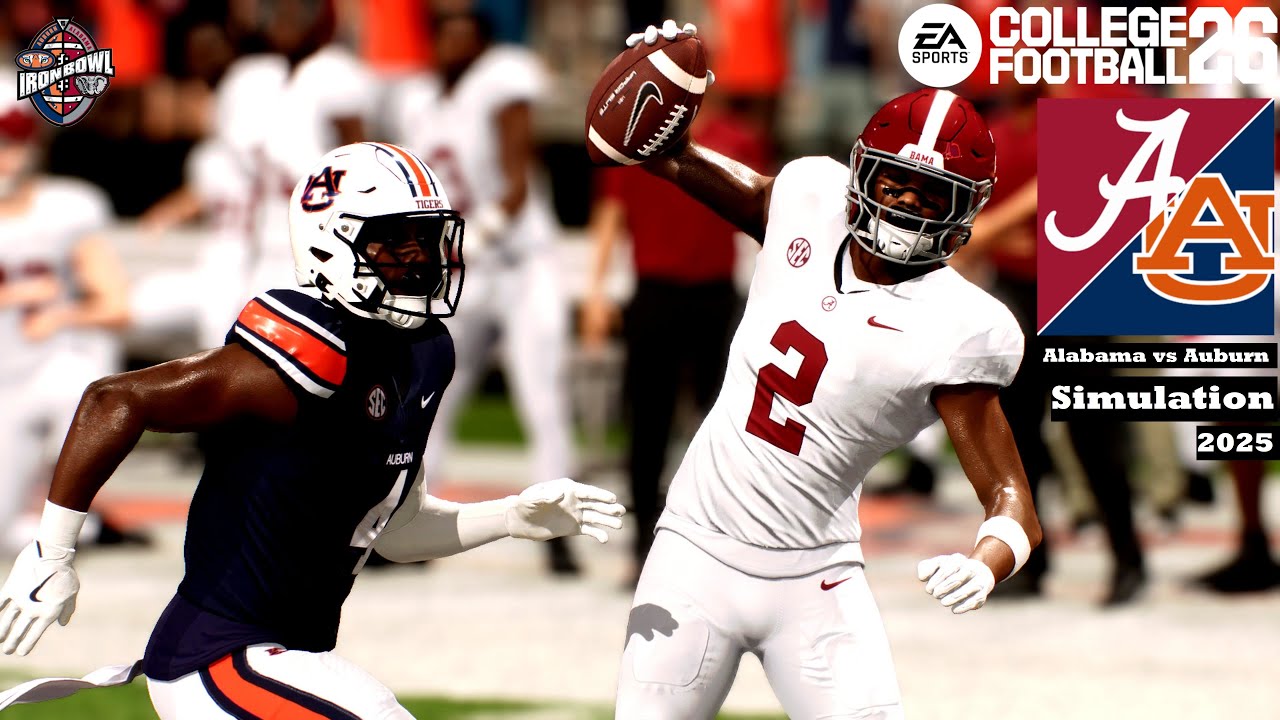 College Football 26 Alabama Crimson Tide vs Auburn Tigers Iron Bowl ...