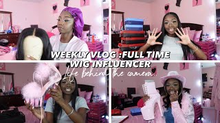 WEEKLY VLOG : FULL TIME WIG INFLUENCER | life behind the camera .