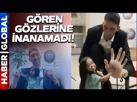 Gözlerinize İnanamayacaksınız! Dünyanın En Uzun Adamı Sultan Kösen Dünyanın EnKısa Kadınıyla Buluştu