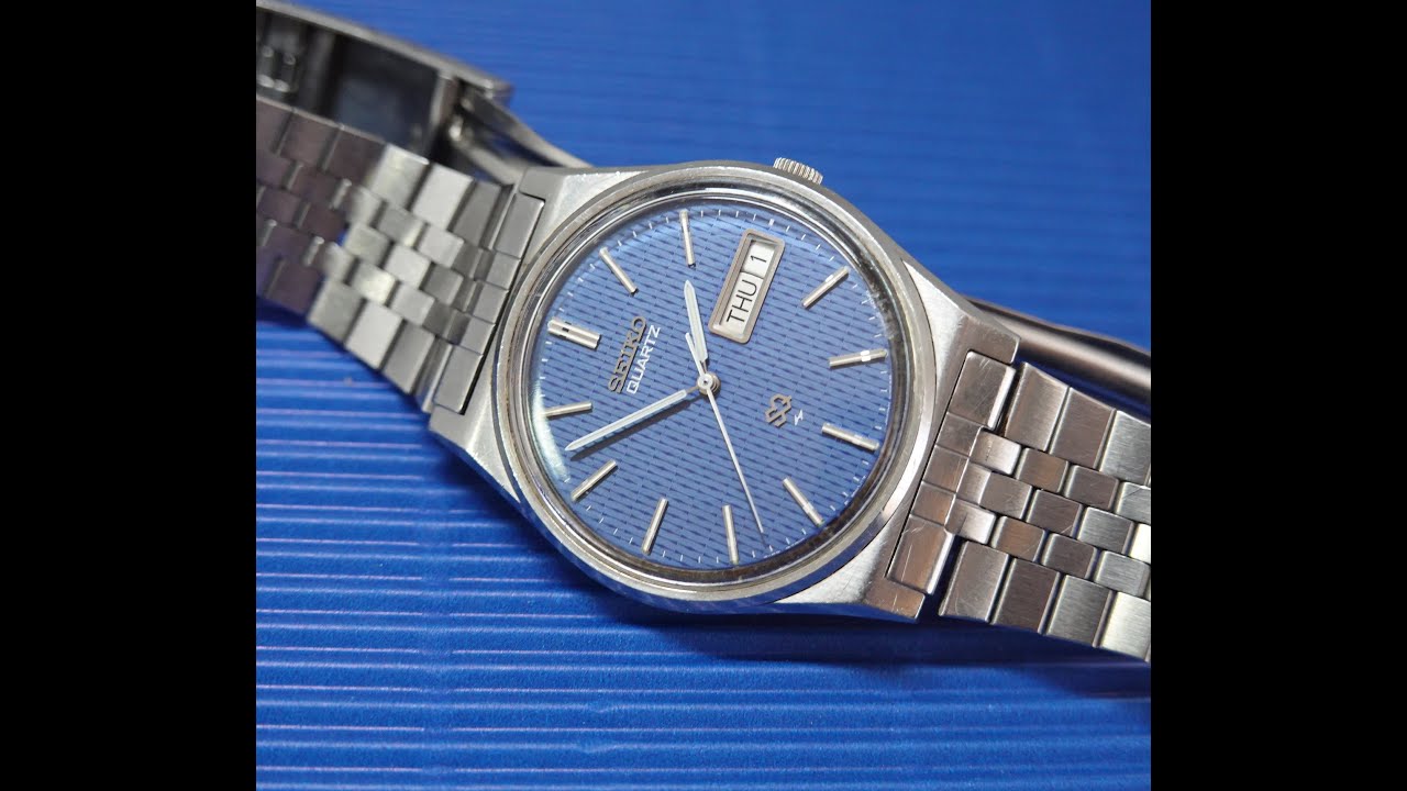 1981 Seiko SQ men's vintage watch with fantastic blue dial. Model reference  7123 8430 - YouTube