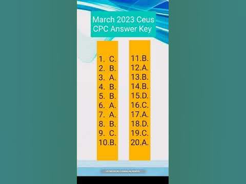 March 2023 CEUs | CPC Ceu's Answer Key | AAPC Ceus #shorts - YouTube
