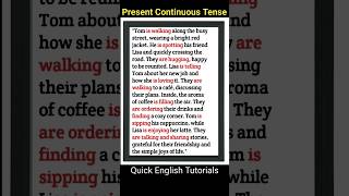 Present Continuous Tense Story shorts englishgrammar englishstory