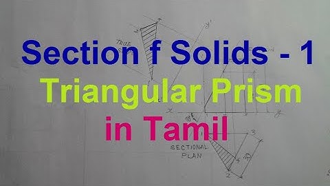 Section of Solids - 1,   Triangular Prism in Tamil